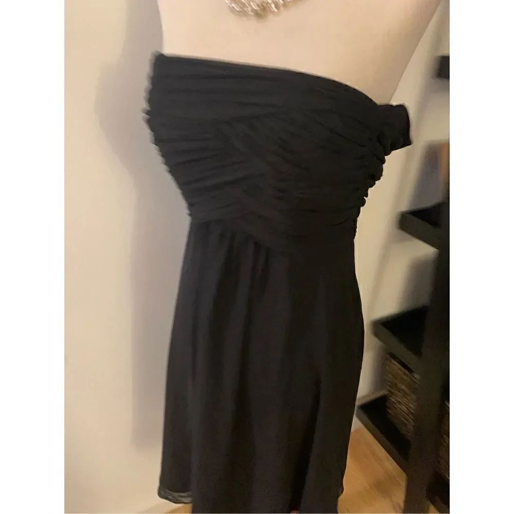 White House black market black strapless dress size 0